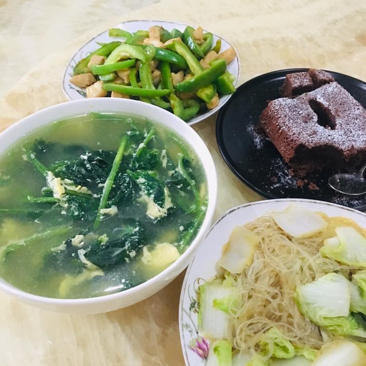 鲜蛋花菠菜汤