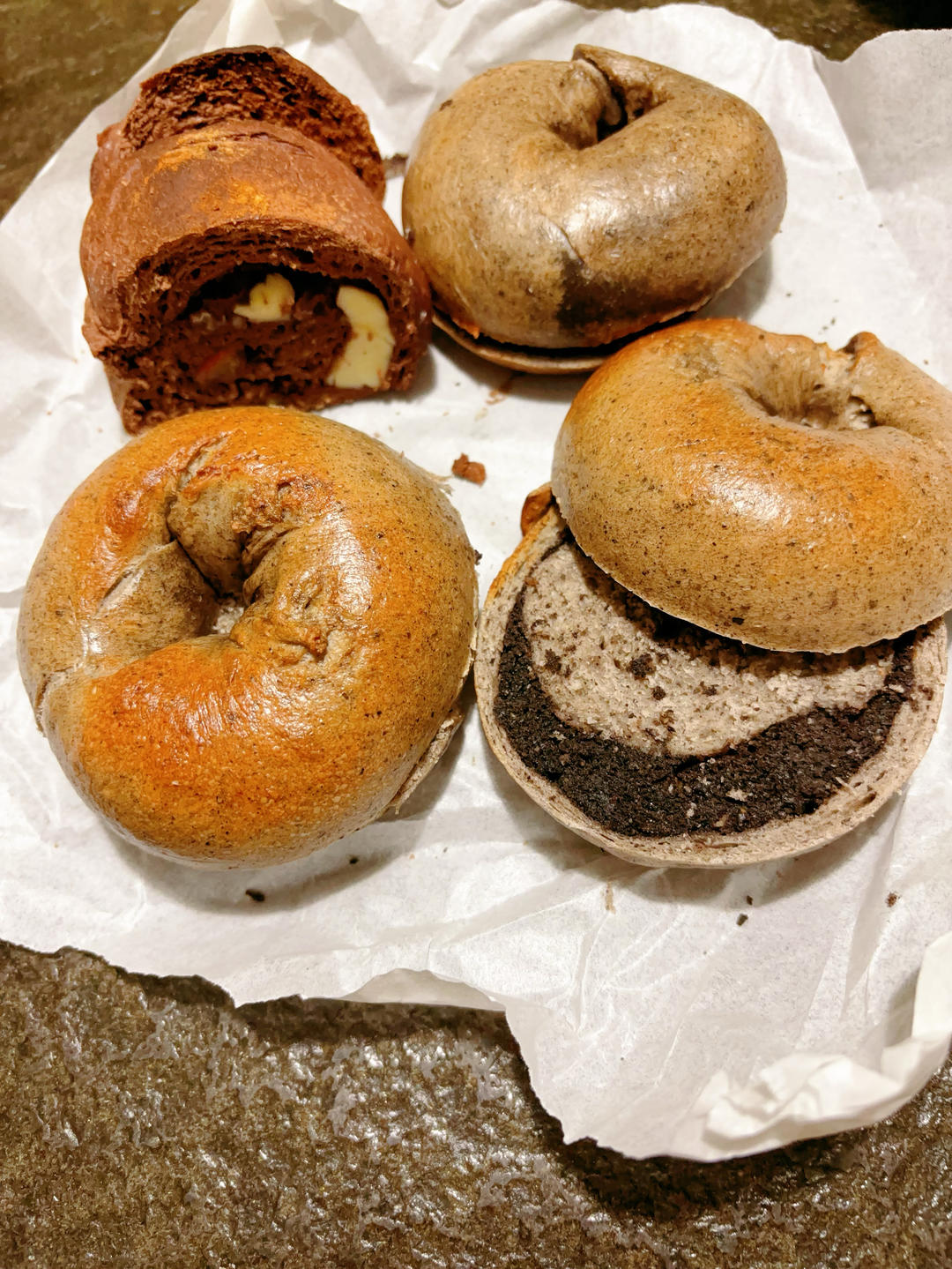 双倍黑芝麻奶酥贝果🥯一起吃养生贝果吧