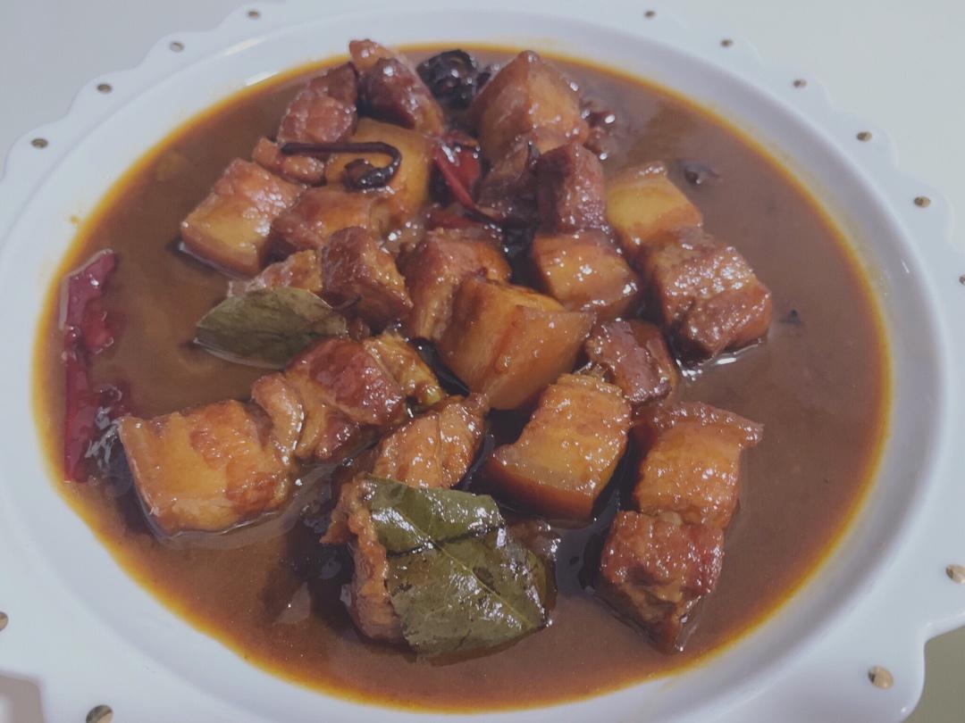 不放油的红烧肉+鹌鹑蛋