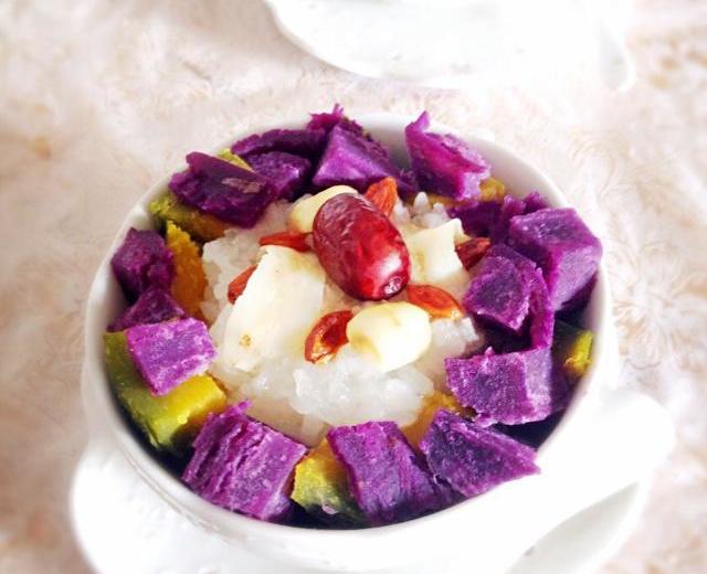 南瓜紫薯甜饭的做法