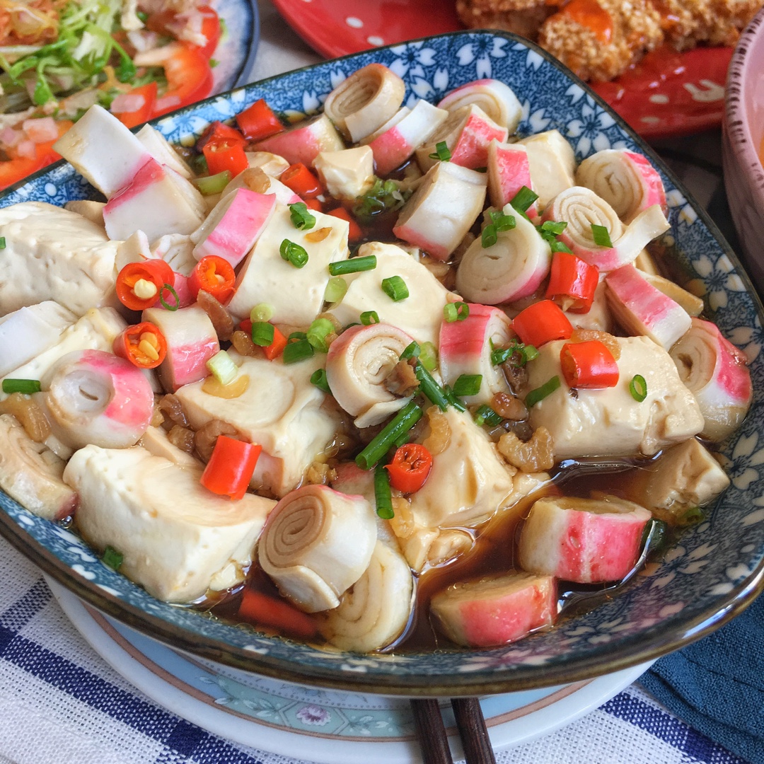 虾米辣椒蒸豆腐