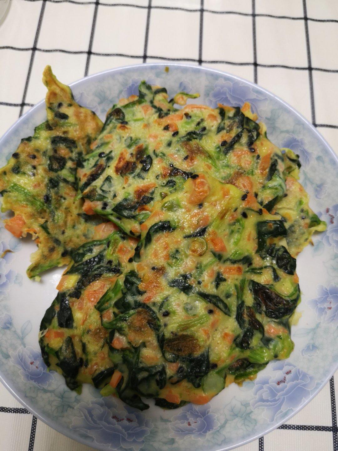 菠菜胡萝卜蛋饼