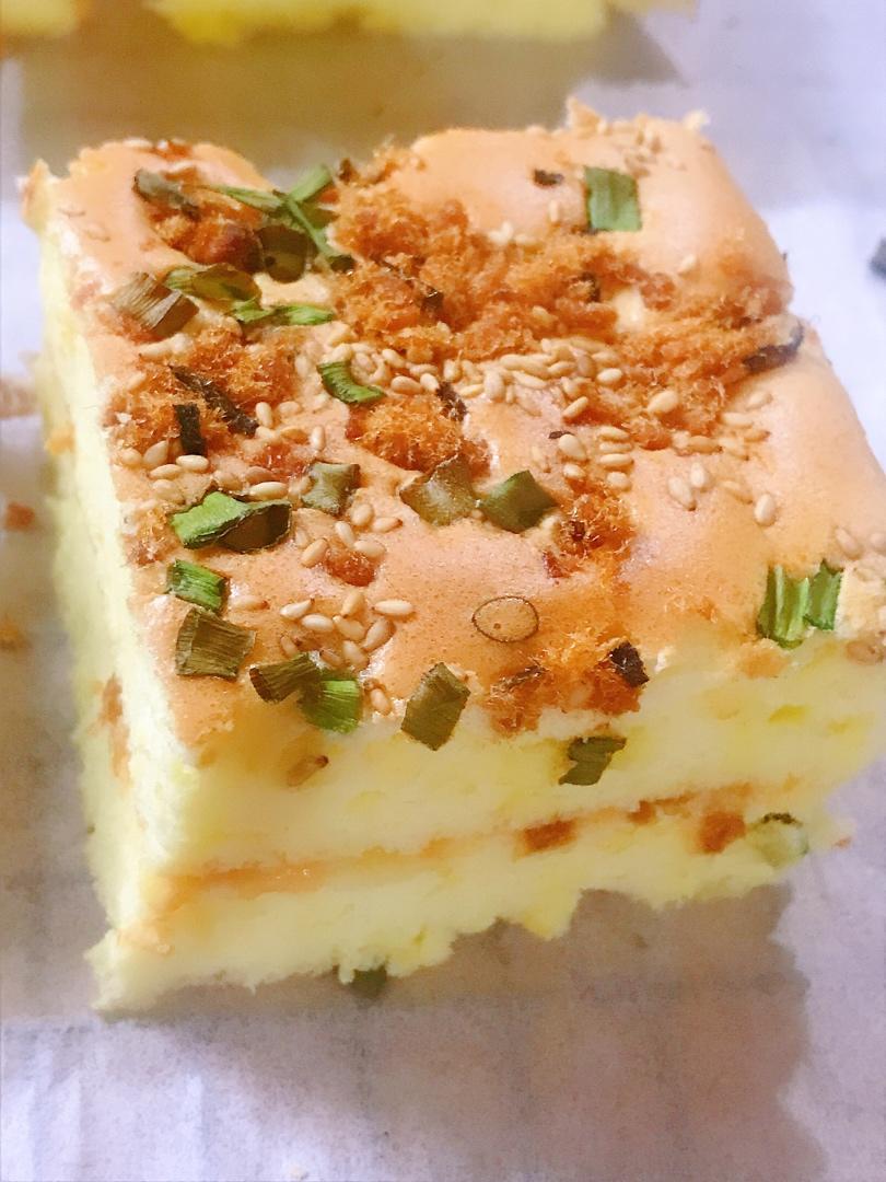 芝麻香葱肉松蛋糕（咸味）