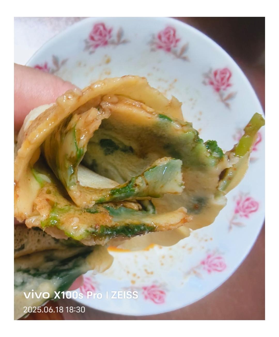 马齿苋鸡蛋饼