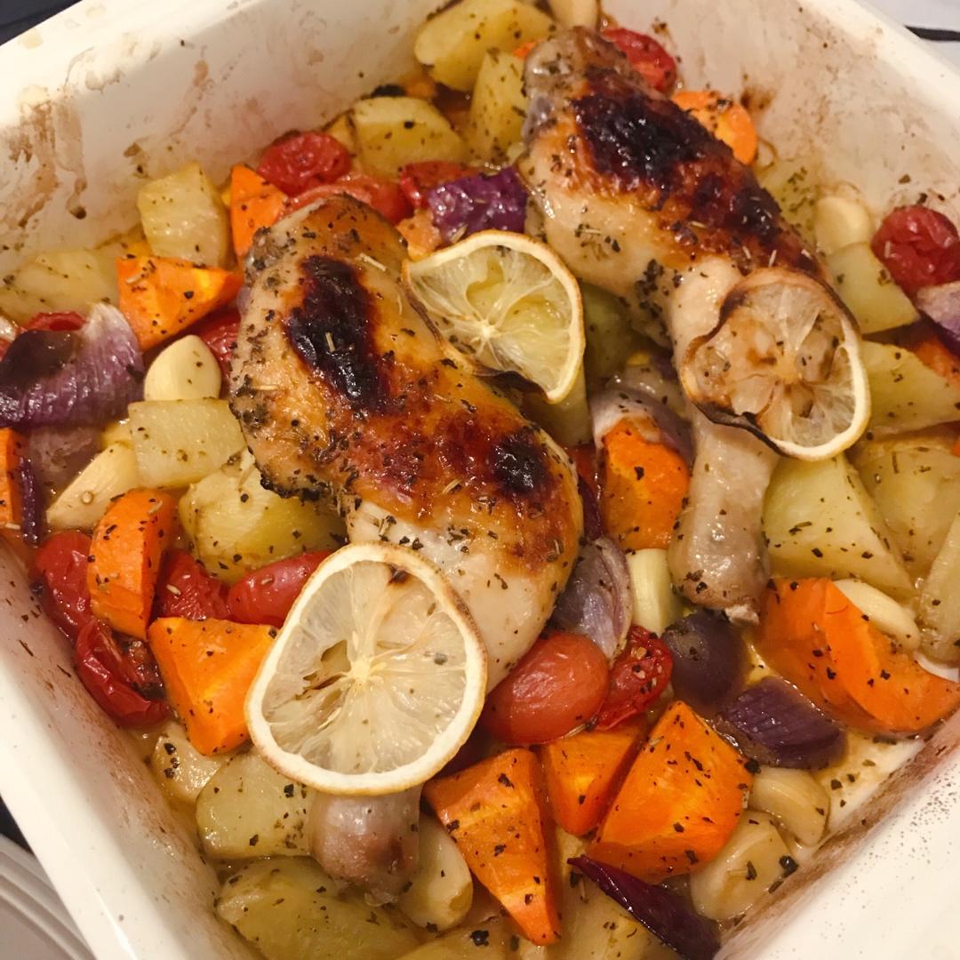 脆皮罗勒烤鸡腿