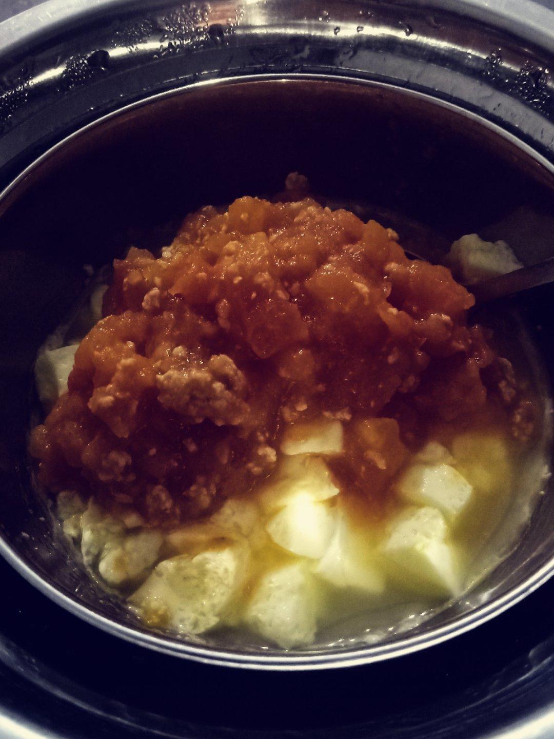 18个月宝宝下饭菜：番茄肉酱浇蒸蛋