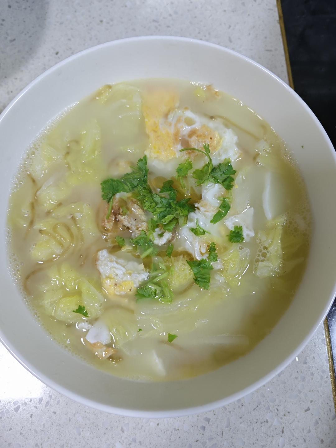 看着平平无奇却很鲜美的白菜鸡蛋汤