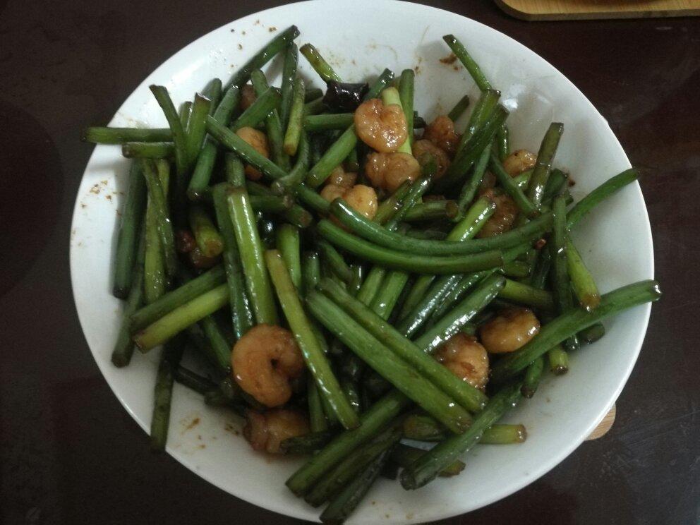 超好吃虾仁炒蒜苔😋