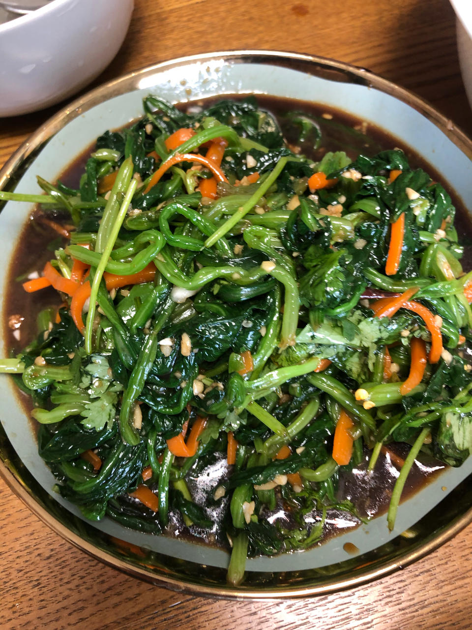 凉拌菠菜(家传秘方)