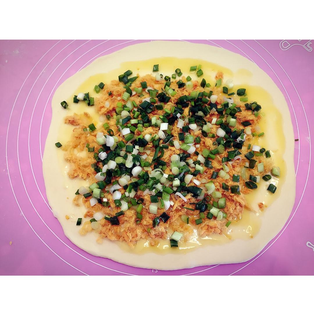 香葱肉松手撕吐司