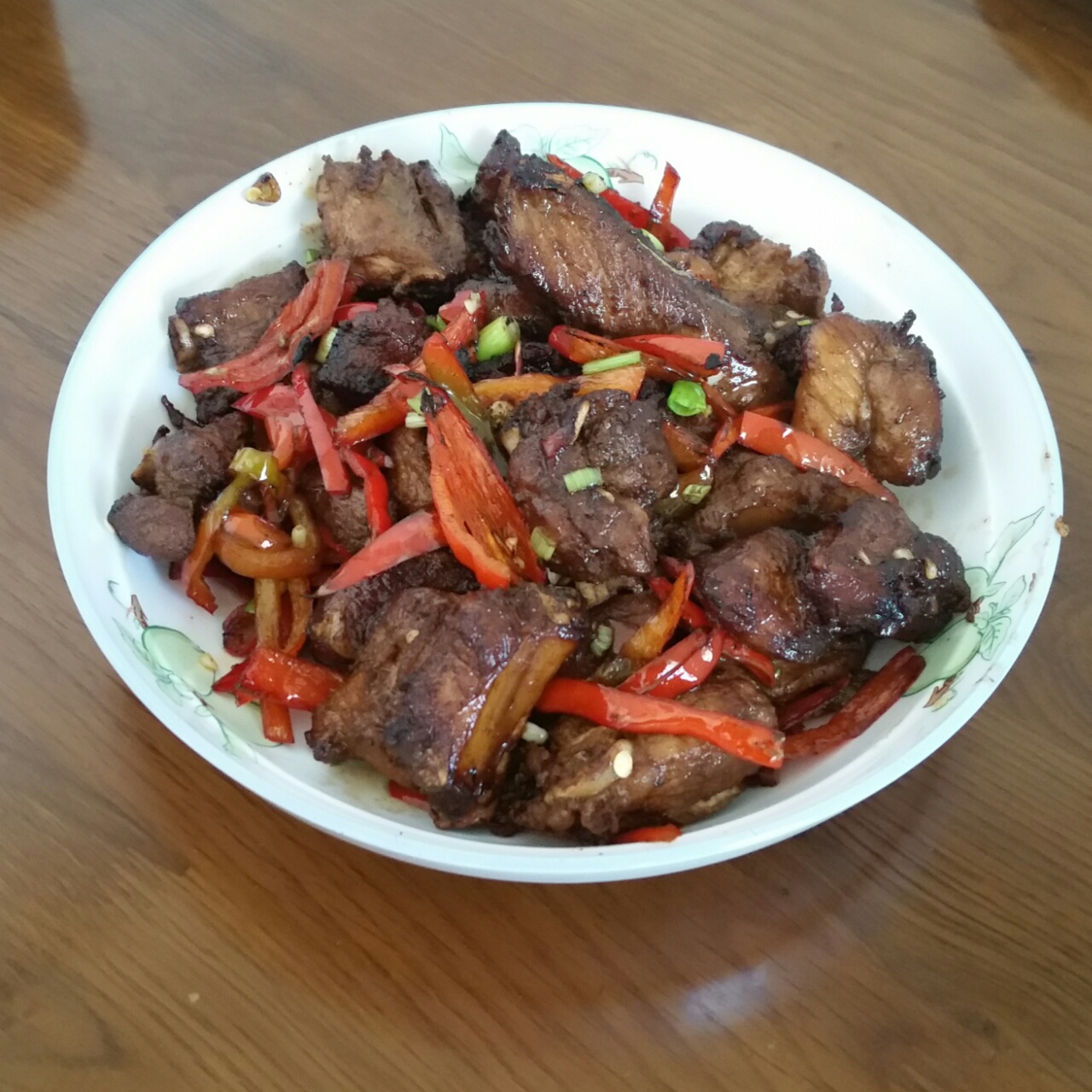 双椒煎排骨