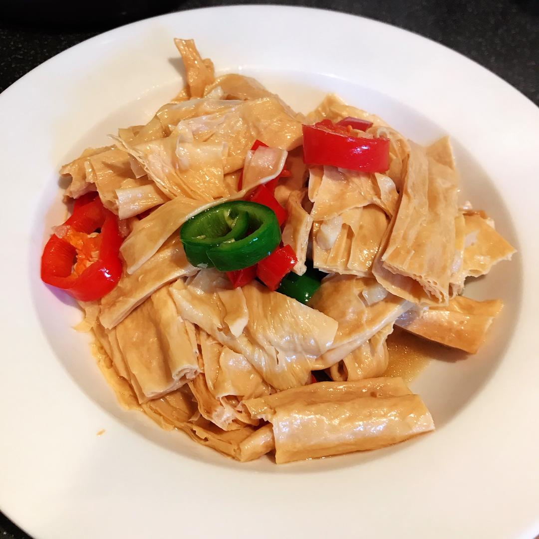 辣椒炒腐竹