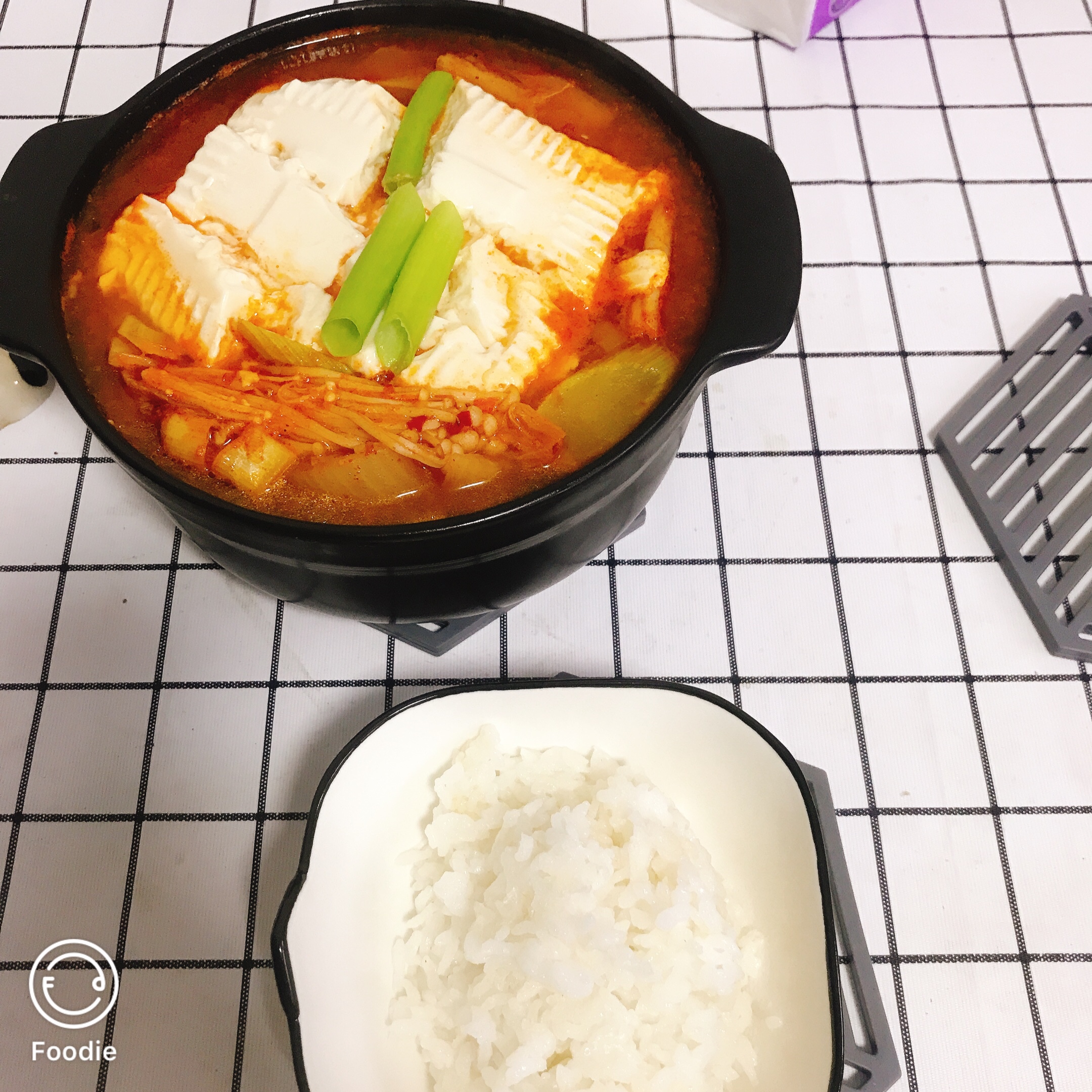❤️韩式泡菜豆腐汤：梨泰院class同款美食‼️的做法 步骤9