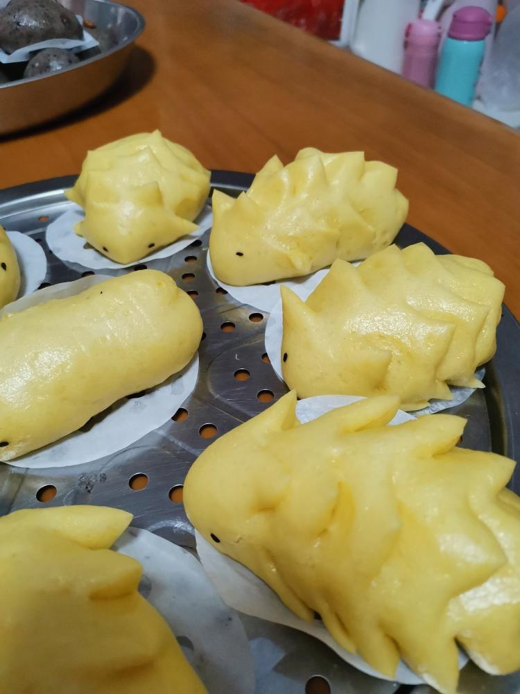 南瓜刺猬馒头