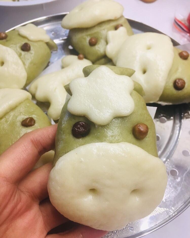 动物馒头之青牛豆沙馒头