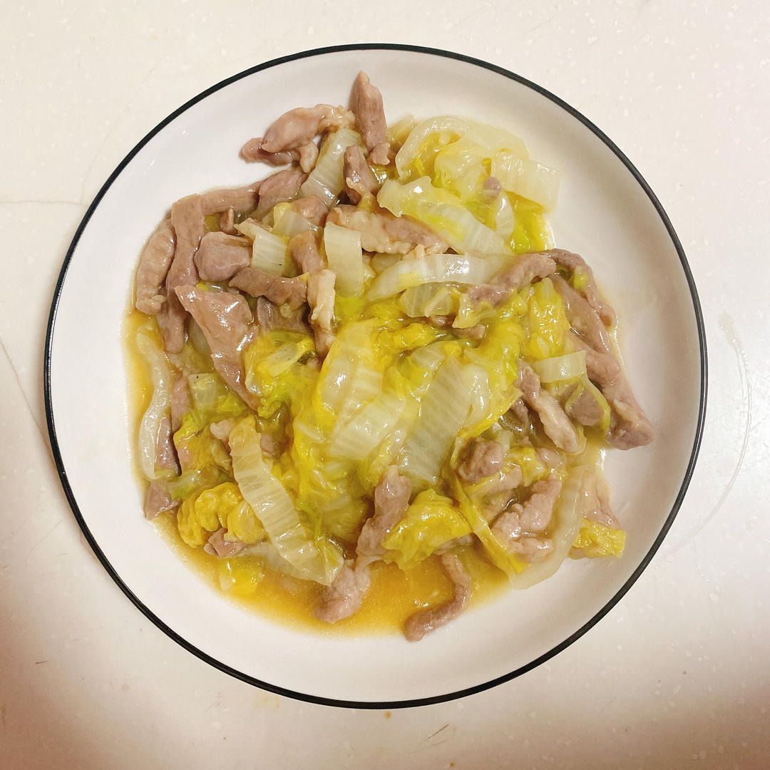 白菜烂糊肉丝