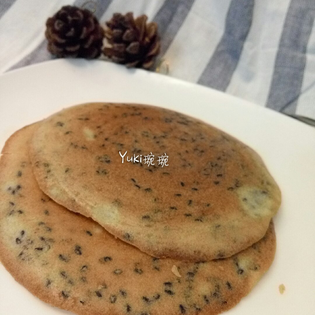 五色香脆黑芝麻蛋卷-平底锅版