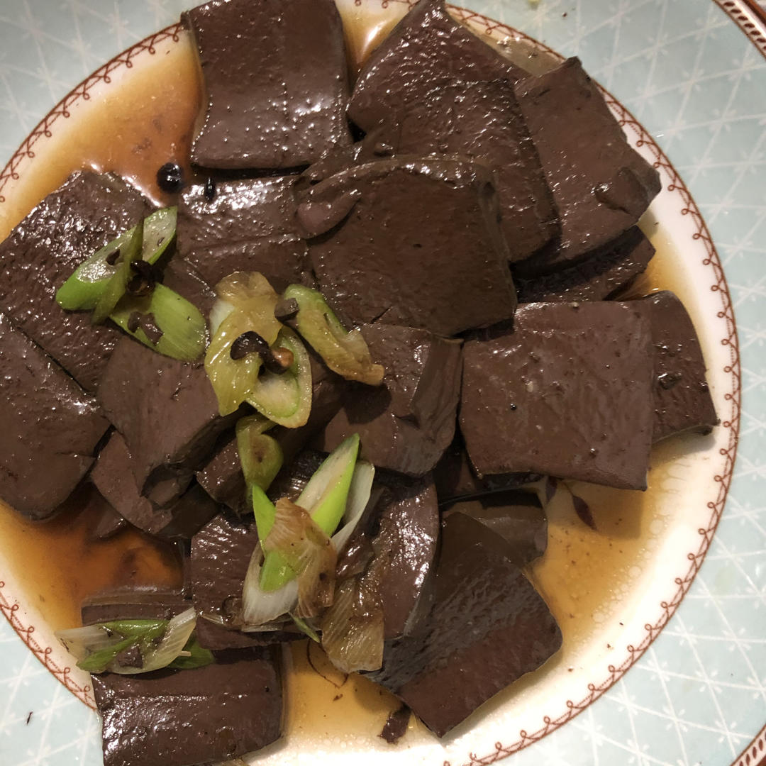 c-milli做的大葱冒鸭血(炒鸭血)