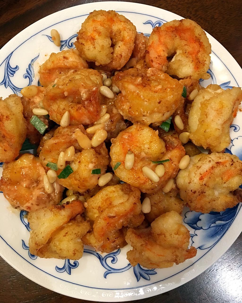 在家也能做大菜之2~“芥末虾球”