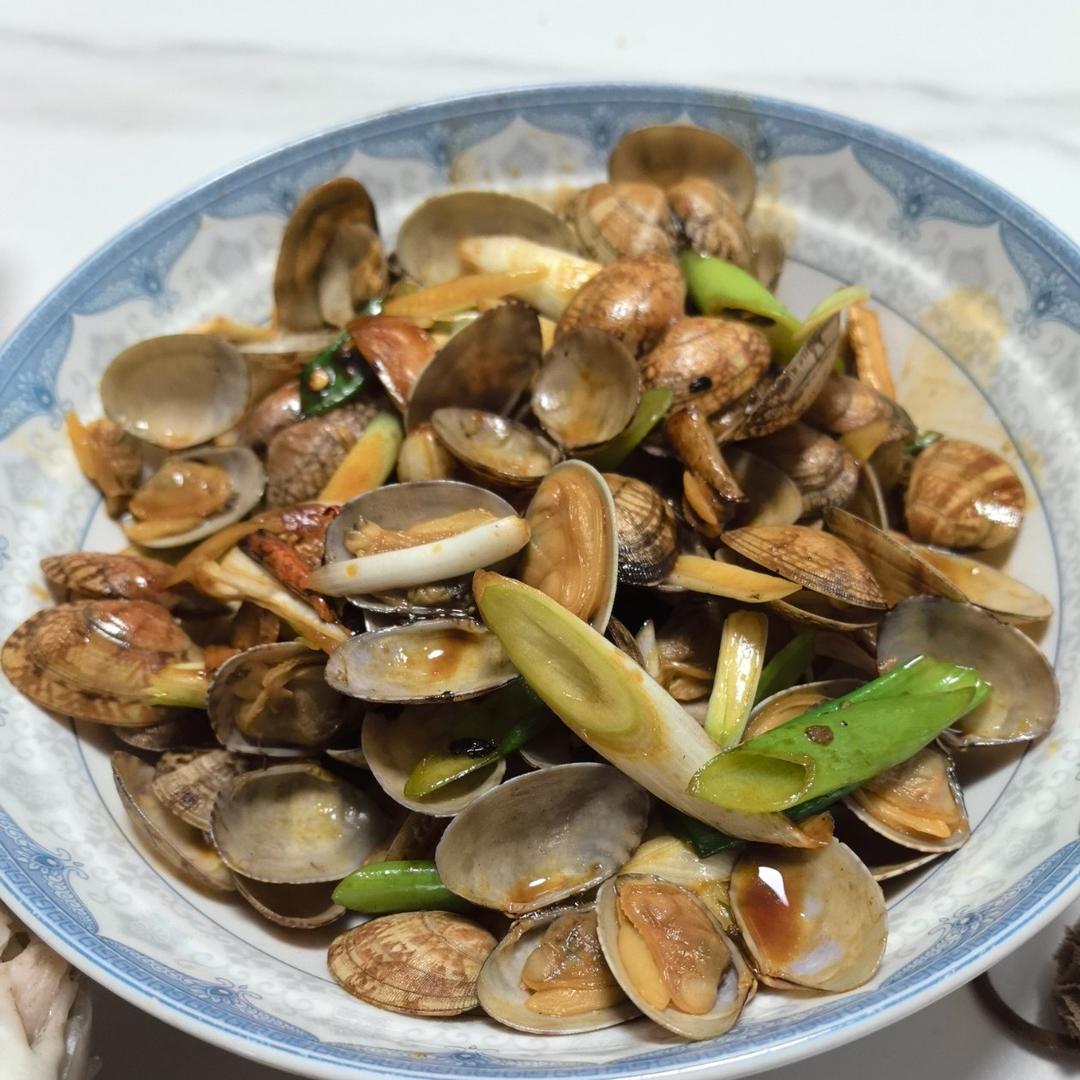 爆炒花甲（保留鲜味，不焯水的做法）