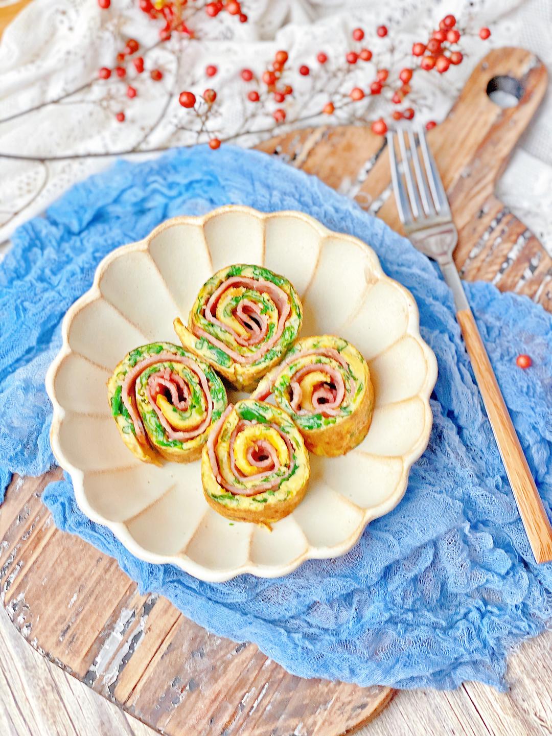 菠菜培根鸡蛋卷㊙️让熊孩子爱上吃菜‼️