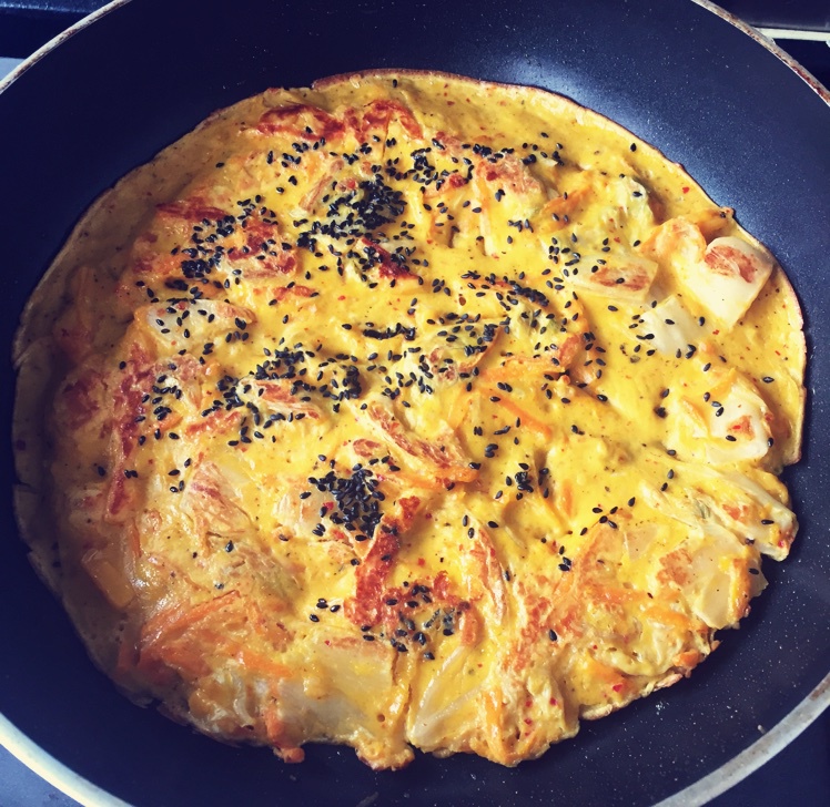 辣白菜芝士饼
