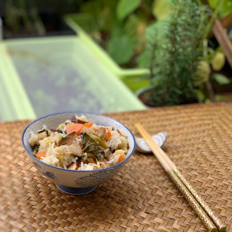 猪油香菇菜饭，闽南味，记忆中奶奶做的饭，快手懒人饭