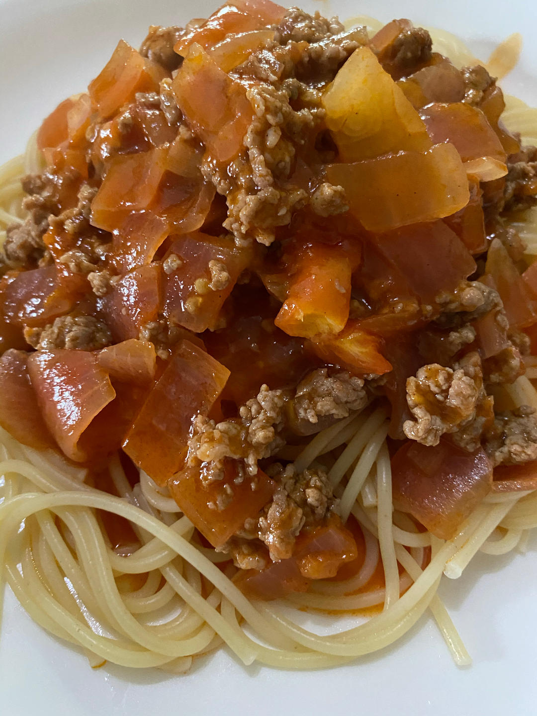 （完胜必胜客的）番茄肉酱意大利面～