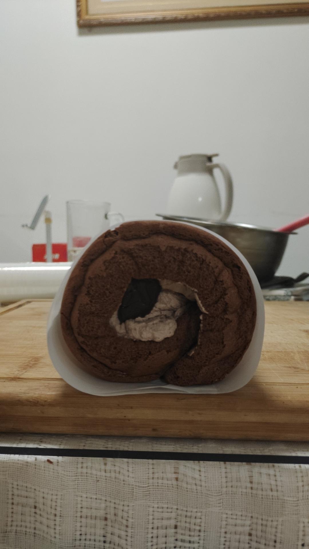 可可蛋糕卷(不消泡超浓郁巧克力口感)