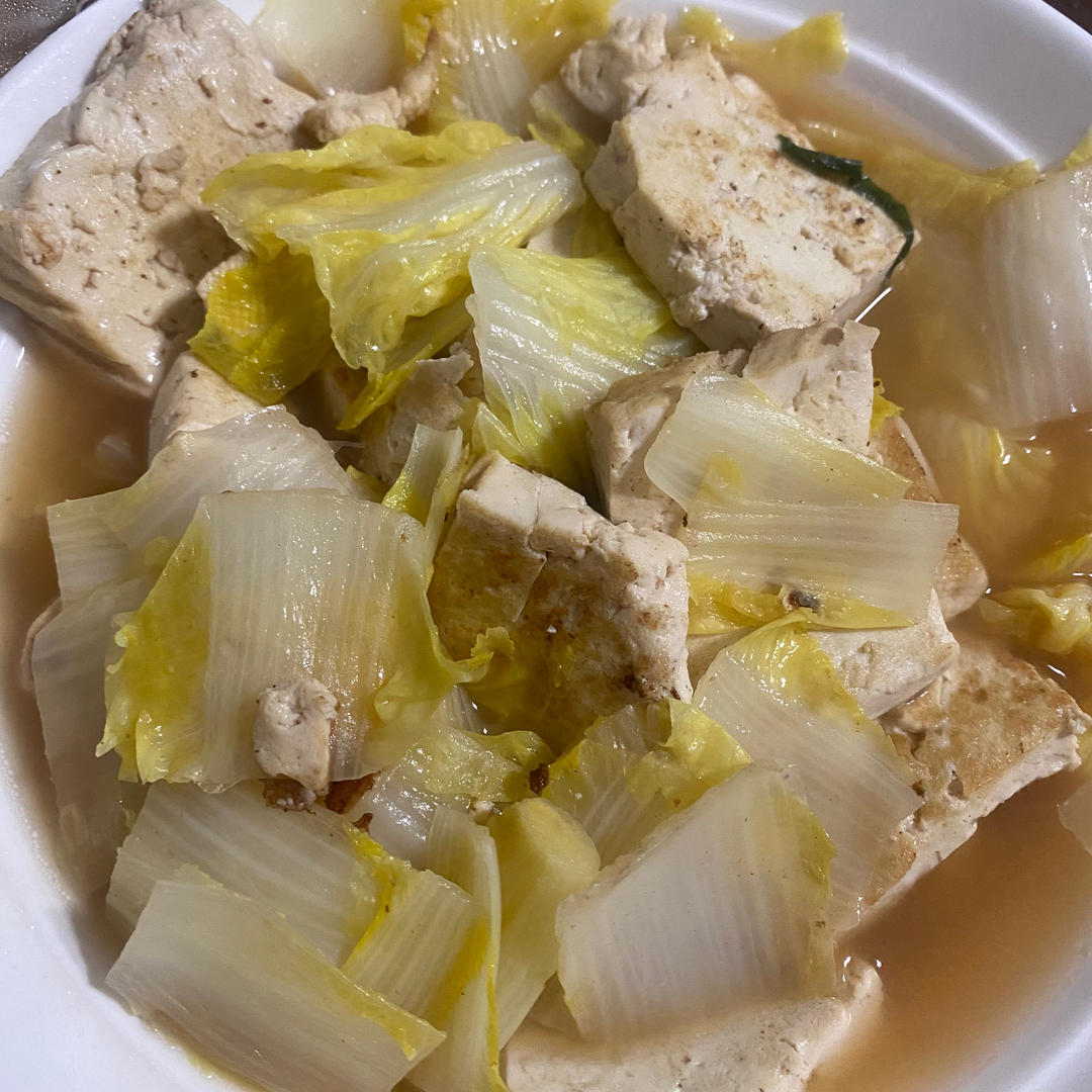 超级鲜的老豆腐炒白菜