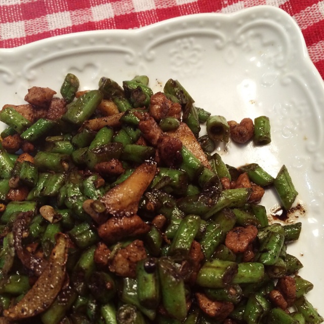 肉沫豆角下饭菜