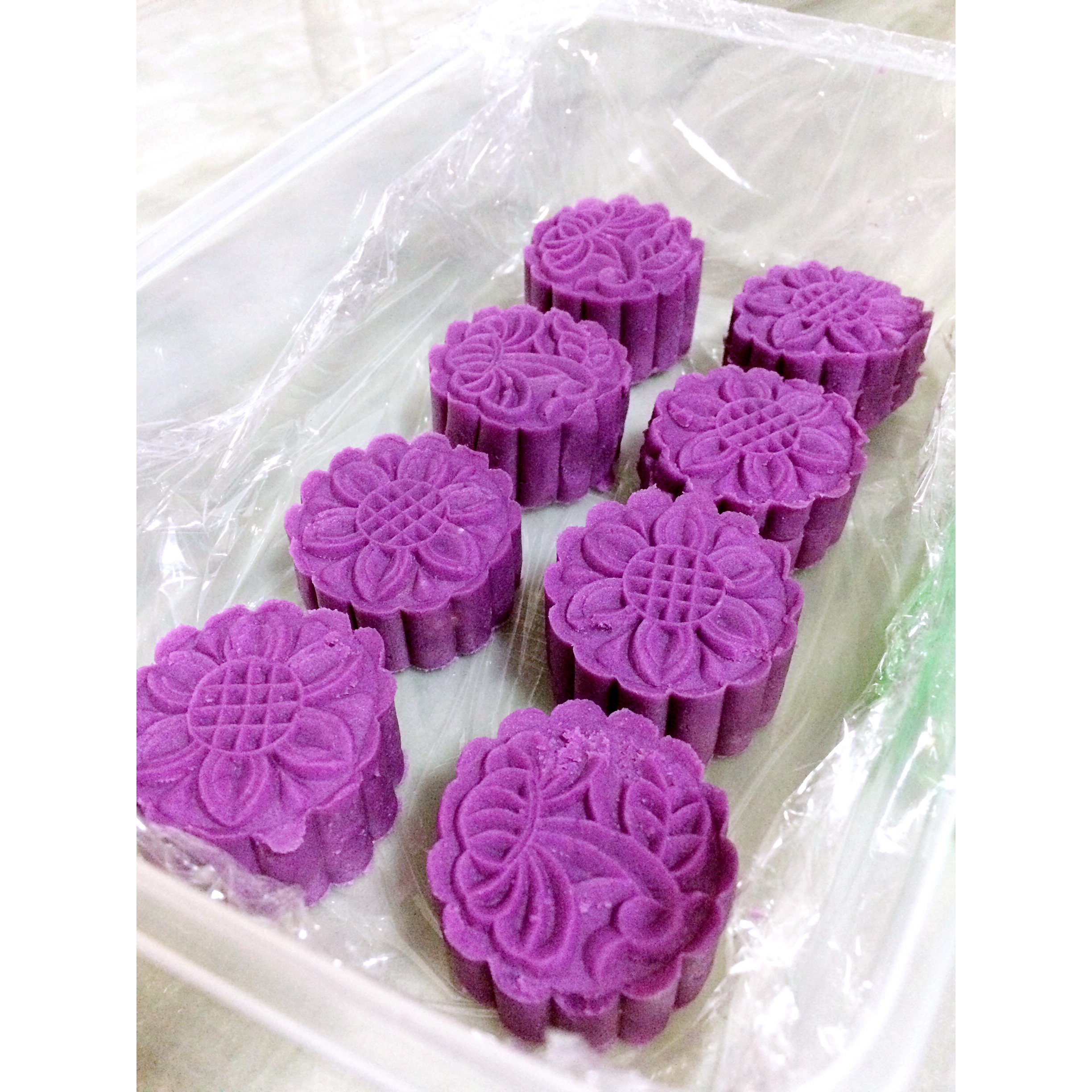 紫薯奶黄月饼（不需烤箱的月饼）