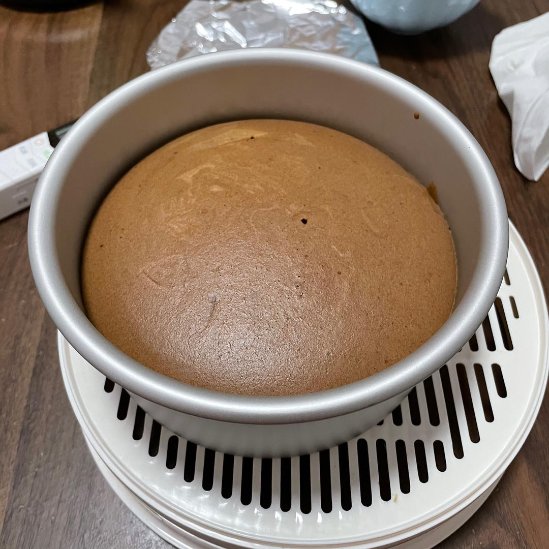 空气炸锅蛋糕 戚风（6寸超详细打蛋/脱模步骤）