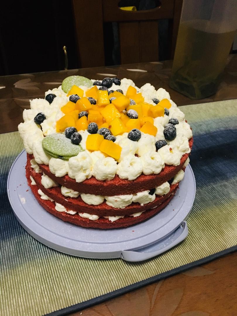 红丝绒裸蛋糕（戚风）