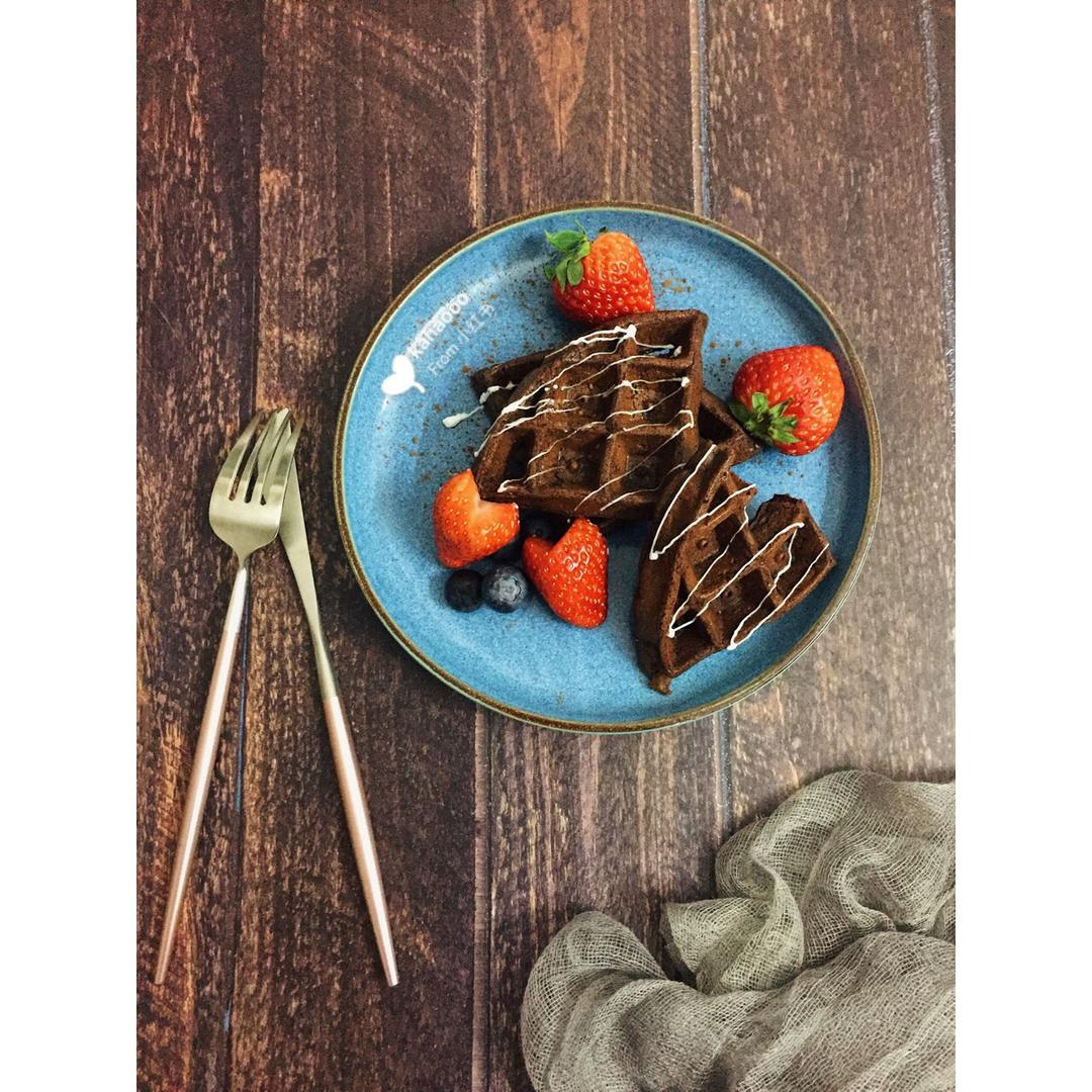 可可糯米华夫饼