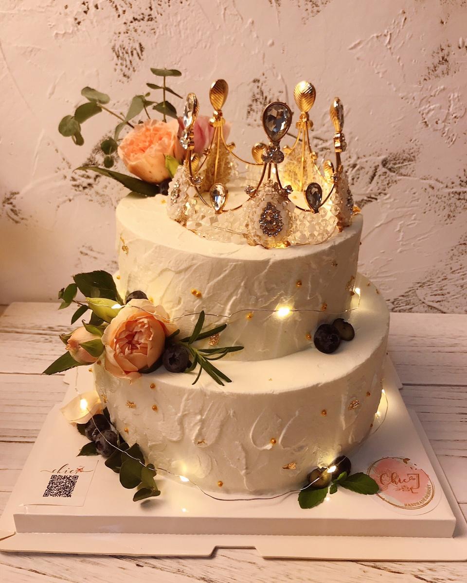 cyann做的双层蛋糕的2种固定方法ins风蛋糕装饰