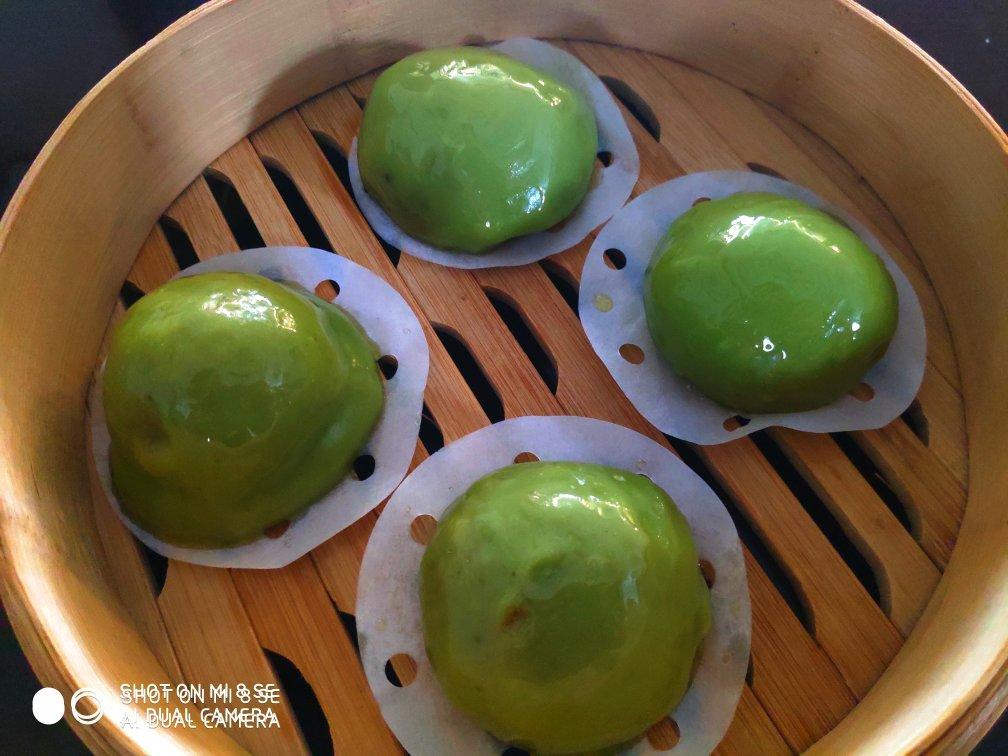 网红青团～～咸蛋黄肉松青团