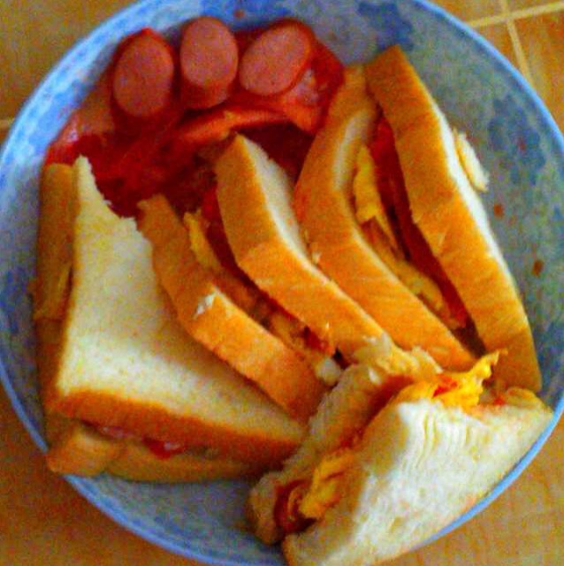 简单易做火腿三明治