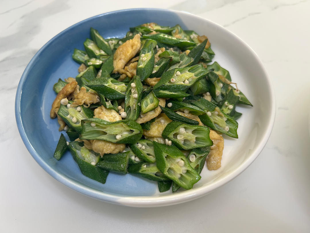 秋葵炒鸡蛋