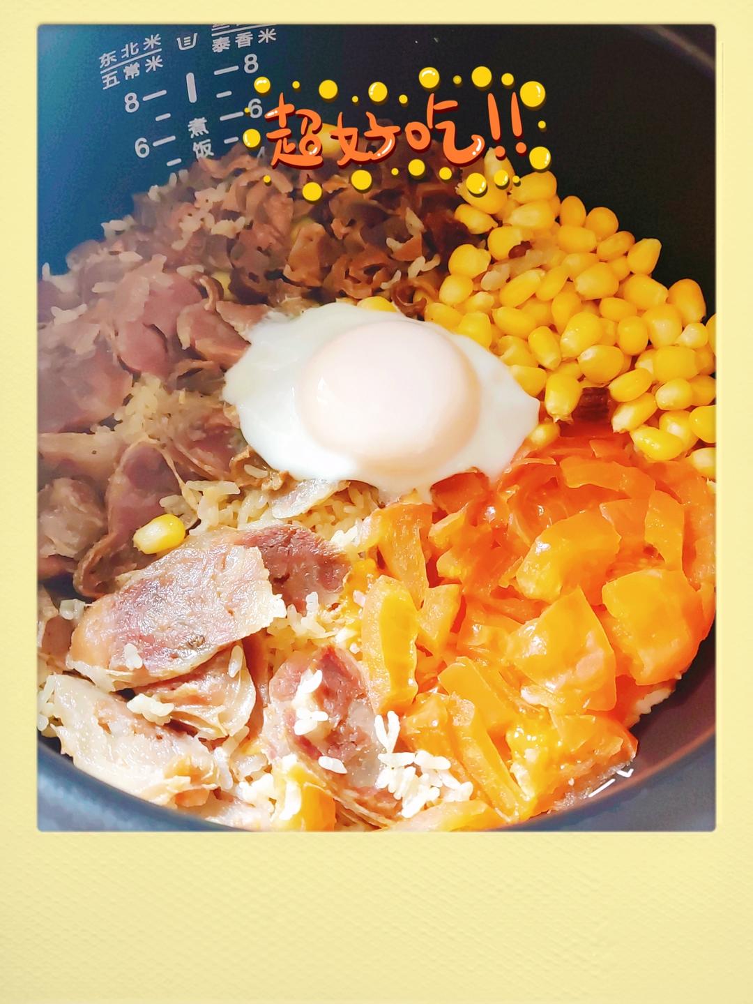懒人电饭锅香肠焖饭/煲仔饭