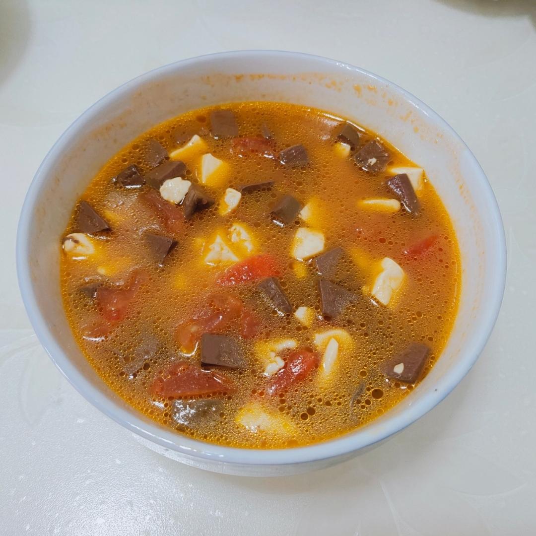酸辣鸳鸯豆腐