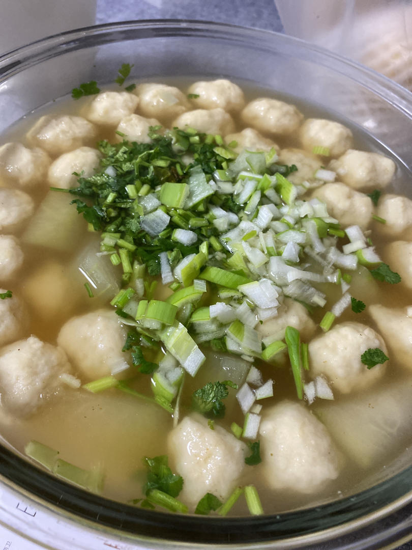 健康鸡肉丸子冬瓜汤