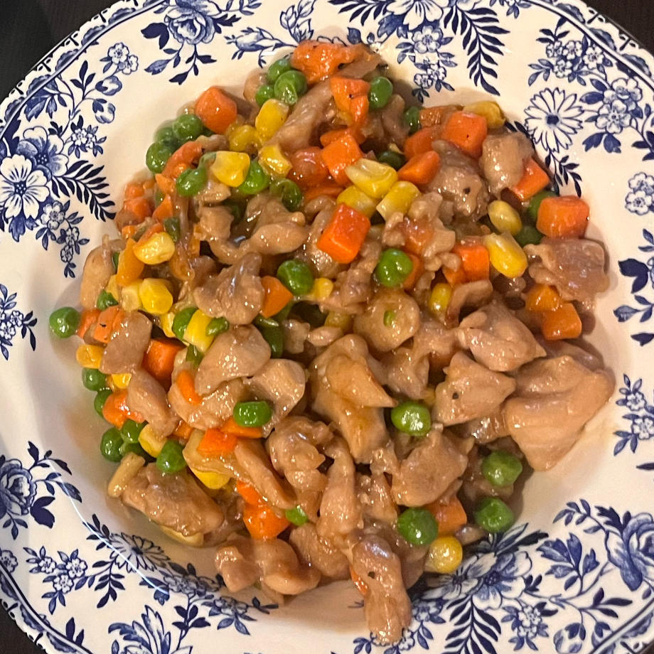 玉米鸡丁