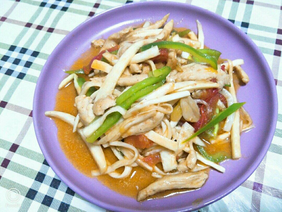 茭白炒鸡胸肉