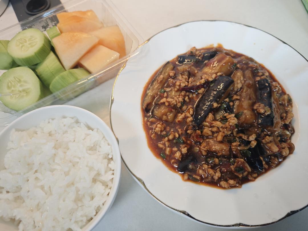 红烧肉沫茄子