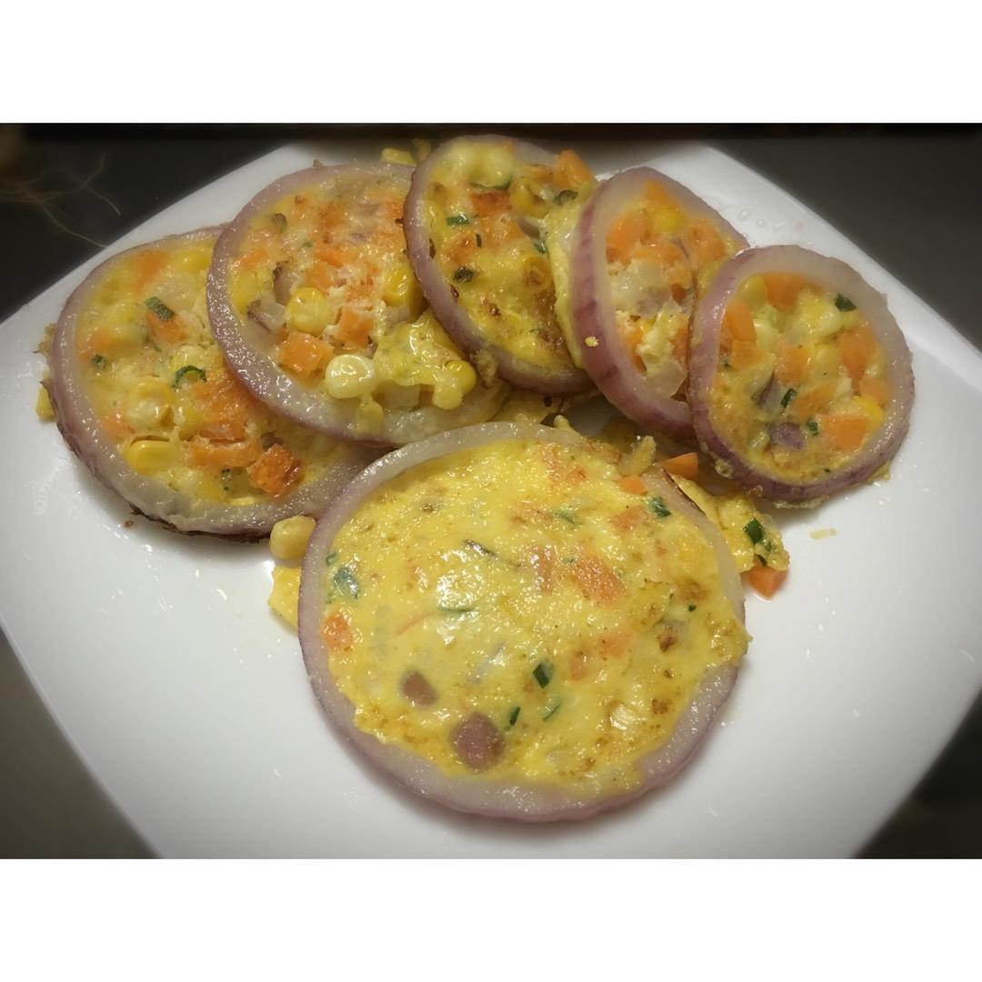 赞                  洋葱圈蛋饼              鸡蛋,玉米淀粉,胡萝卜