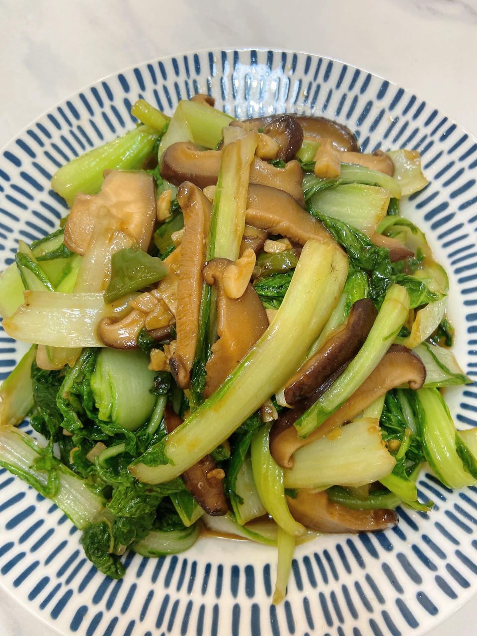 肉炒小白菜滑子蘑