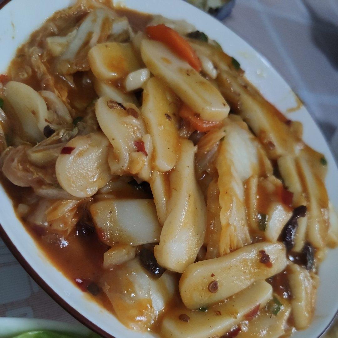 白菜肉燕炒年糕