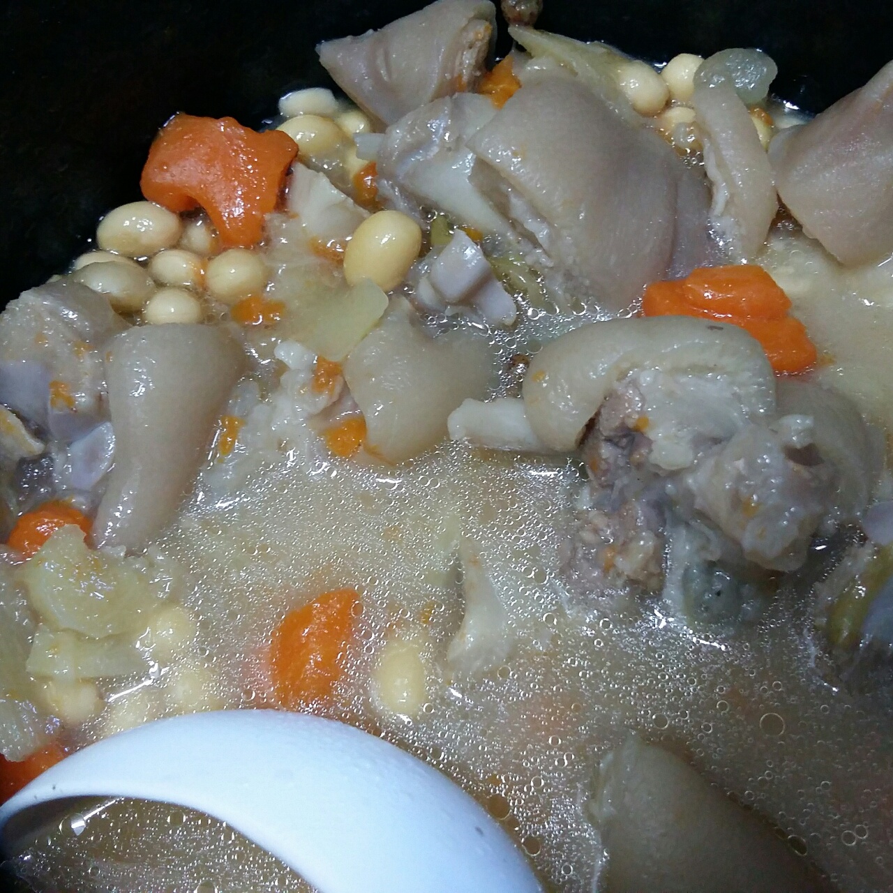 胡萝卜黄豆猪蹄汤