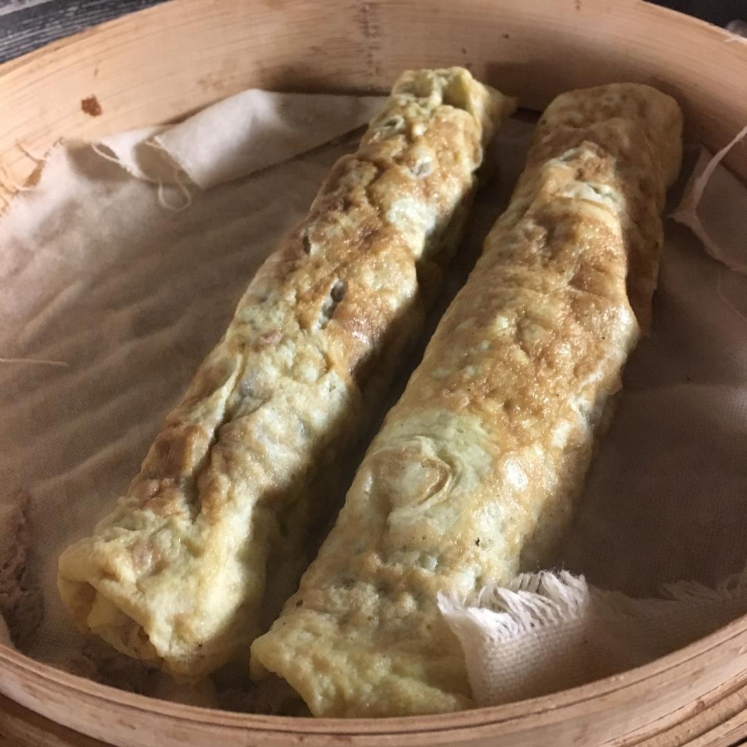 老爸的手艺---蒸肉蛋卷
